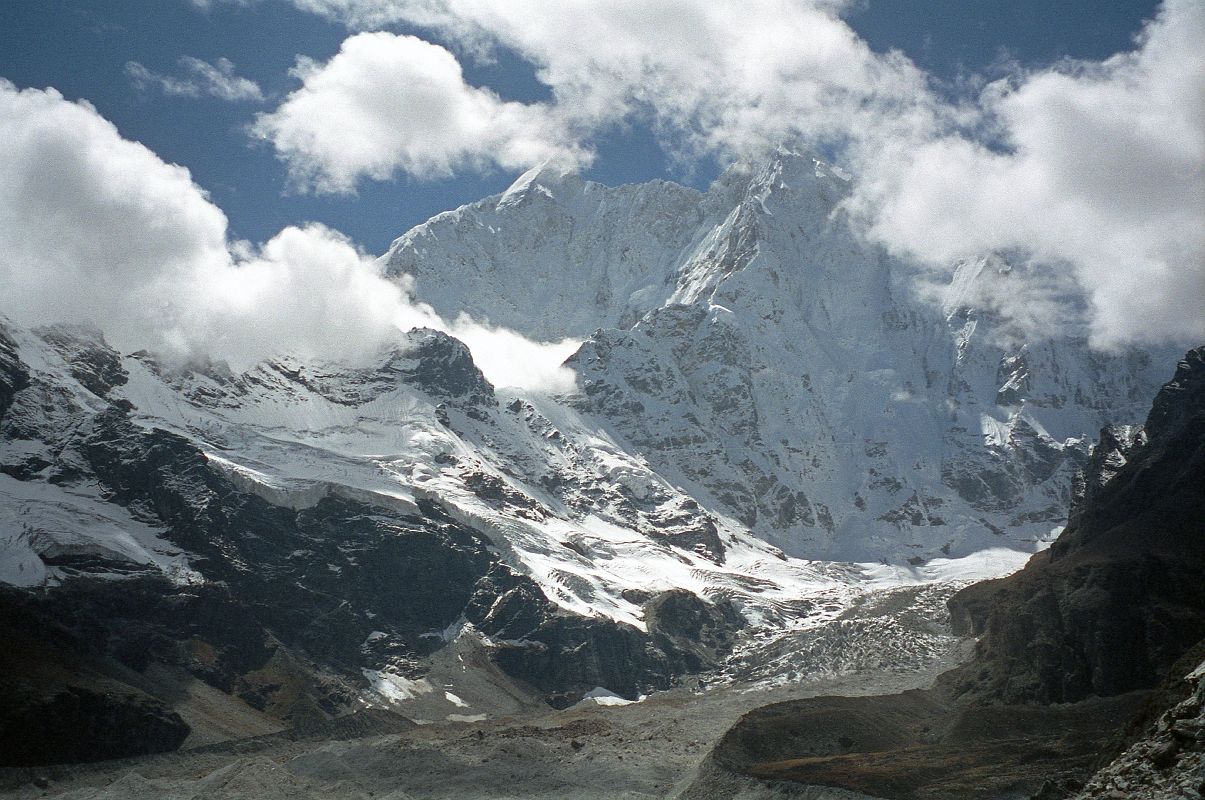 11 3 Chomolonzo North Face From Just Before Hoppo Camp